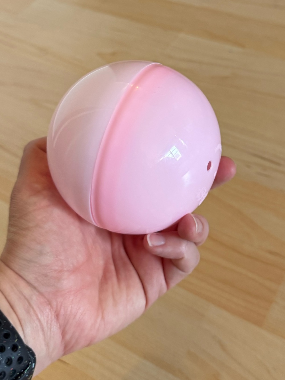 Pink and White Round Container - Picture 3 of 4
